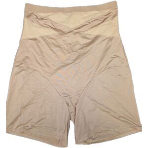 Cacique Ultra High Waist Thigh Shaper Womens Size 26/28 Beige Stretch Formal EUC
